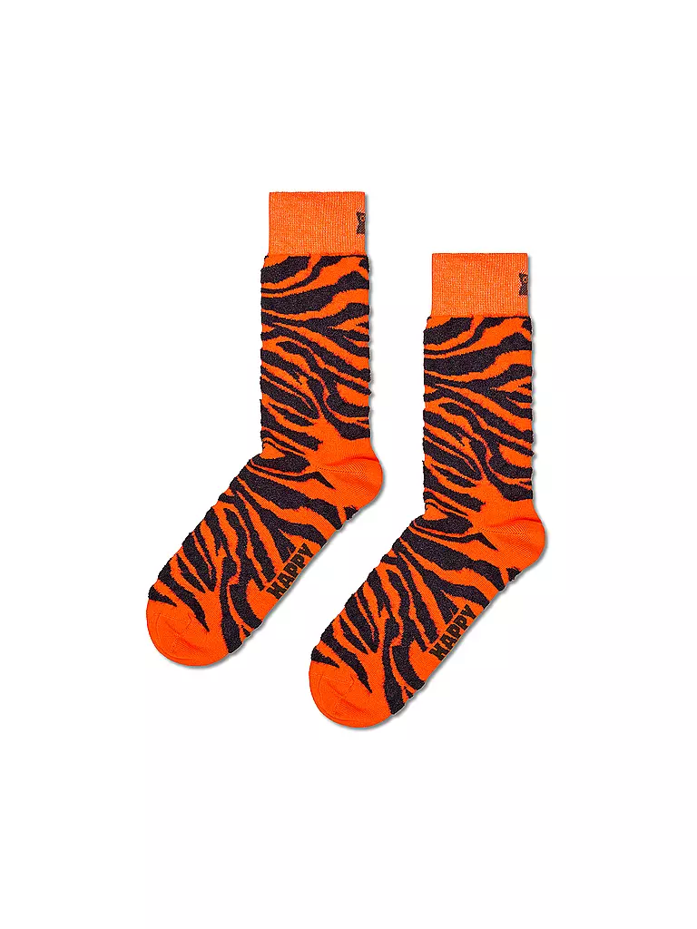HAPPY SOCKS | Damen Socken FLUFFY ZEBRA 36-40 orange | Naranja