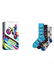 HAPPY SOCKS | Set de regalo para hombre, paquete de 3, FAST SPORTS 41-46 gris | Gris