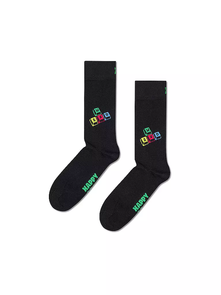 HAPPY SOCKS | Set de regalo para hombre 4 unidades GAMER 41-46 negro | 