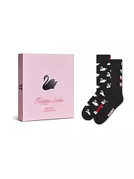 HAPPY SOCKS | Set de regalo para mujer, 2 unidades, SWAN 36-40 rosa | Azul oscuro