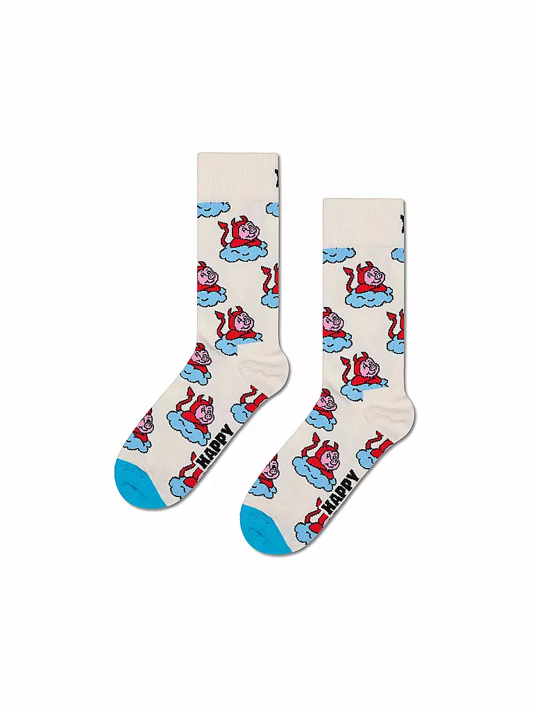 HAPPY SOCKS | Set de regalo para mujer, paquete de 2 GOOD BAD PIG 36-40 blanco | 