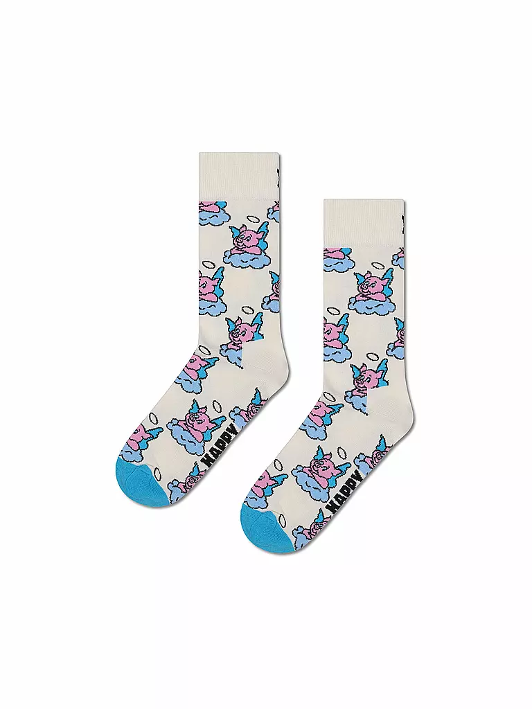 HAPPY SOCKS | Set de regalo para mujer, paquete de 2 GOOD BAD PIG 36-40 blanco | 