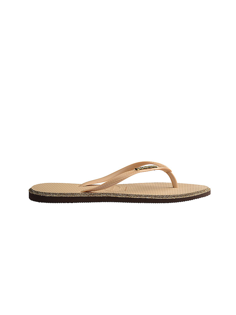 Chanclas SLIM POINT GLITTER marrón claro 37/38