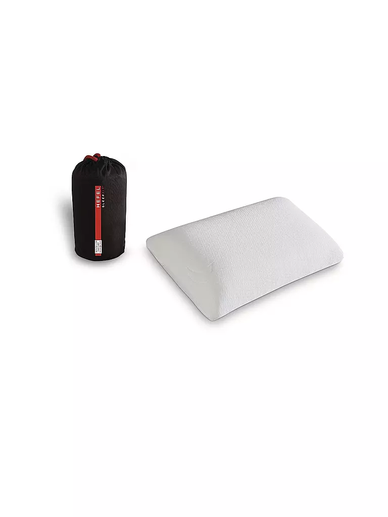 HEFEL | Almohada de viaje "Sleep Fit" 25x45cm | Blanco