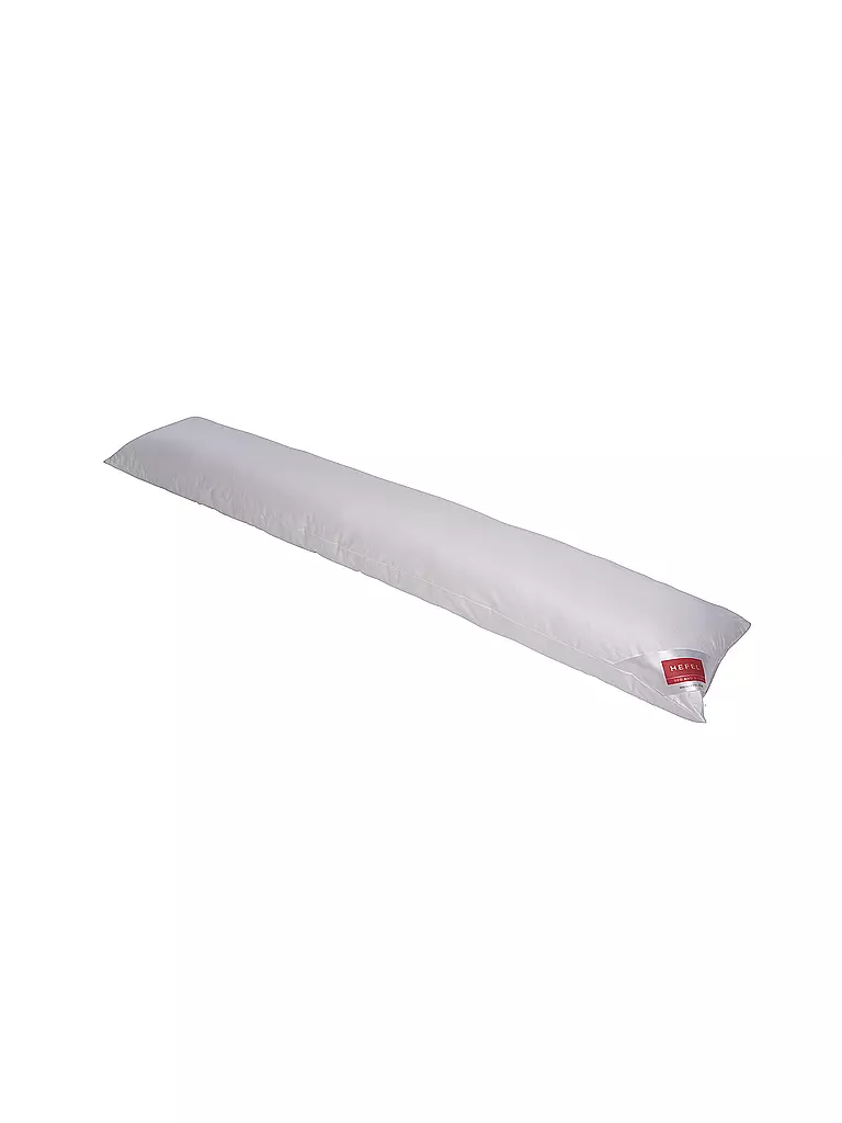 HEFEL | Almohada para dormir de lado "Wellness Zirbe" 35x160cm (Blanco lana) | Crema