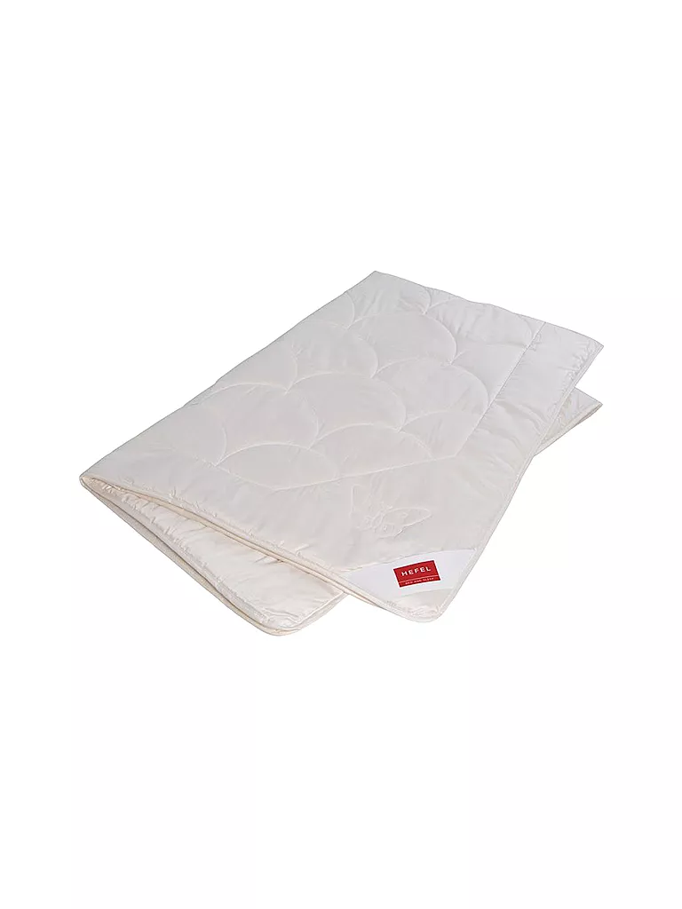 HEFEL | Edredón de verano "Pure Silk" 140x200cm (champán) | Blanco
