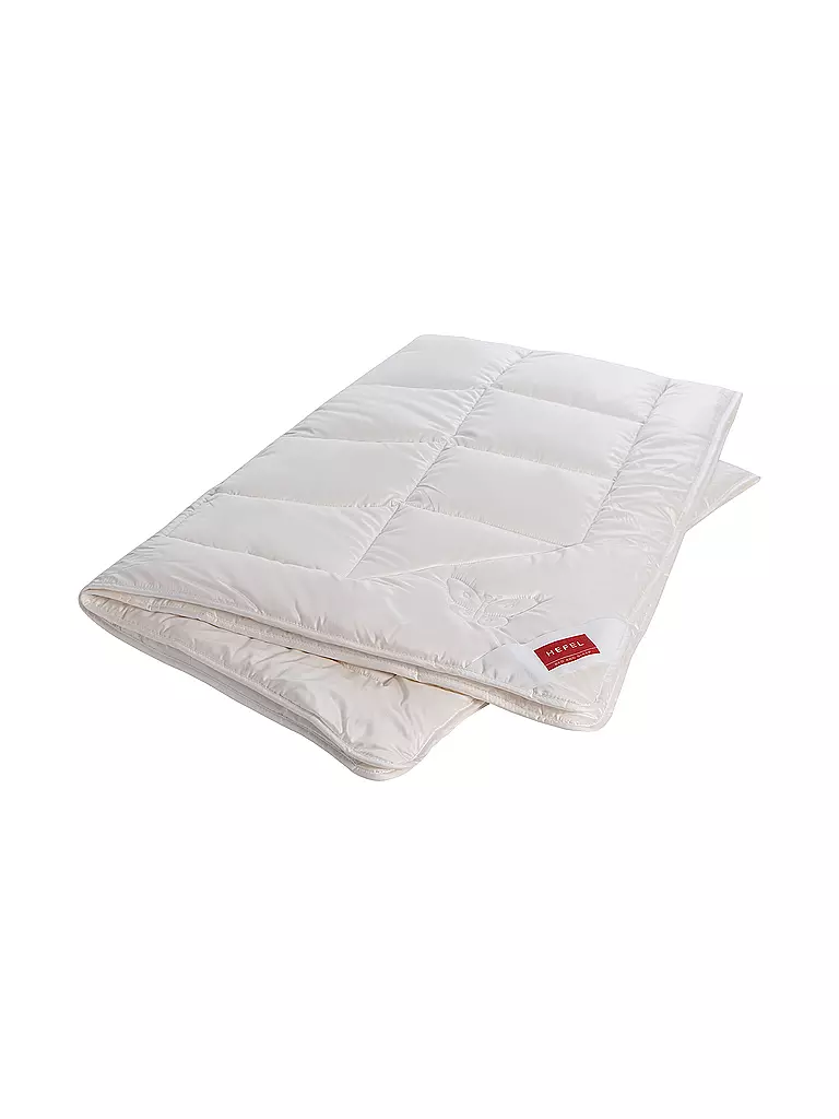HEFEL | Edredón para todo el año "Pure Silk" 140x200cm (Champán) 1200g | Crema