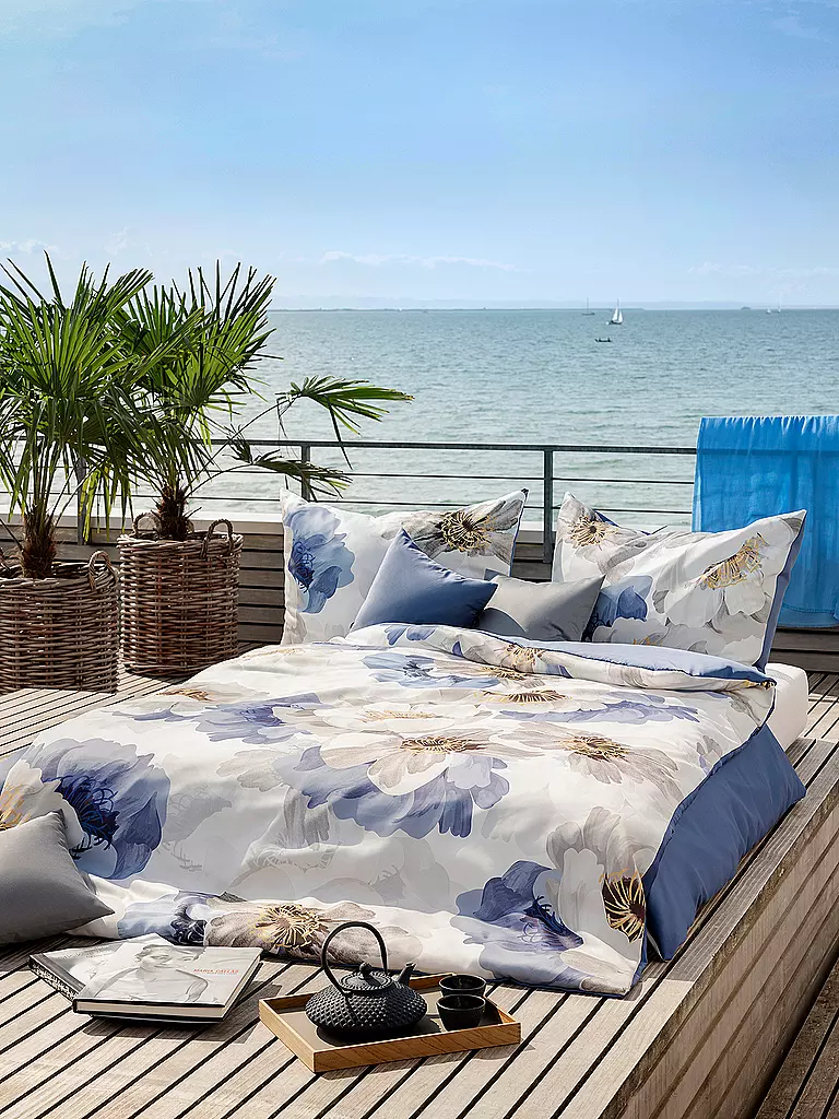 HEFEL | Ropa de cama Tencel Antibes 70x90cm / 140x200cm Azul | Azul