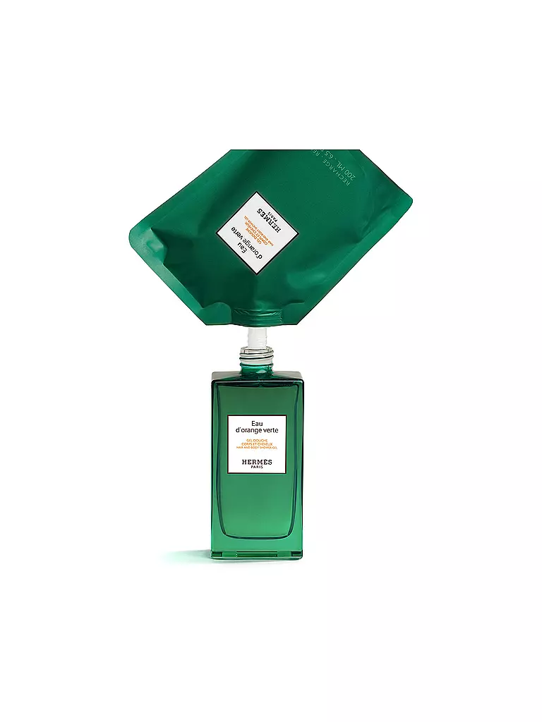 HERMÈS | Eau d'orange verte, set de recarga de gel de ducha para cuerpo y cabello 200 ml | 
