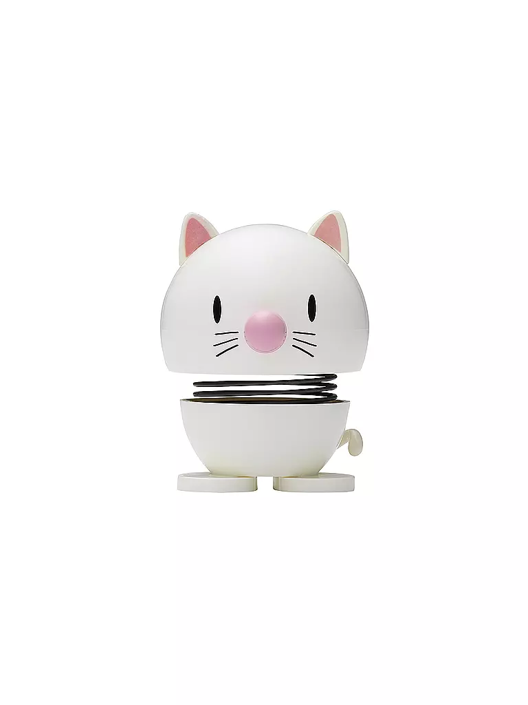 HOPTIMIST | Dekofigur Cat 7,3cm White  | Blanco