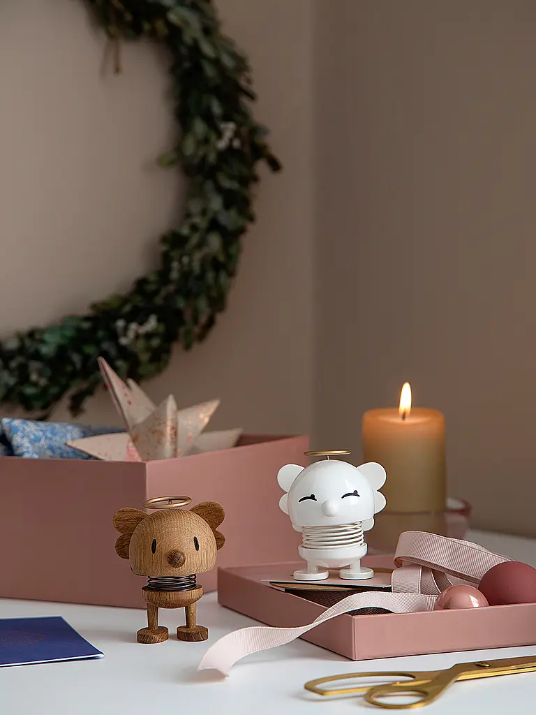 HOPTIMIST | Figura decorativa Ángel Bimble 7,1cm Blanco | 