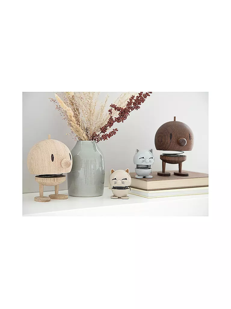 HOPTIMIST | Figura decorativa Cat 7,3cm Light Grey | 
