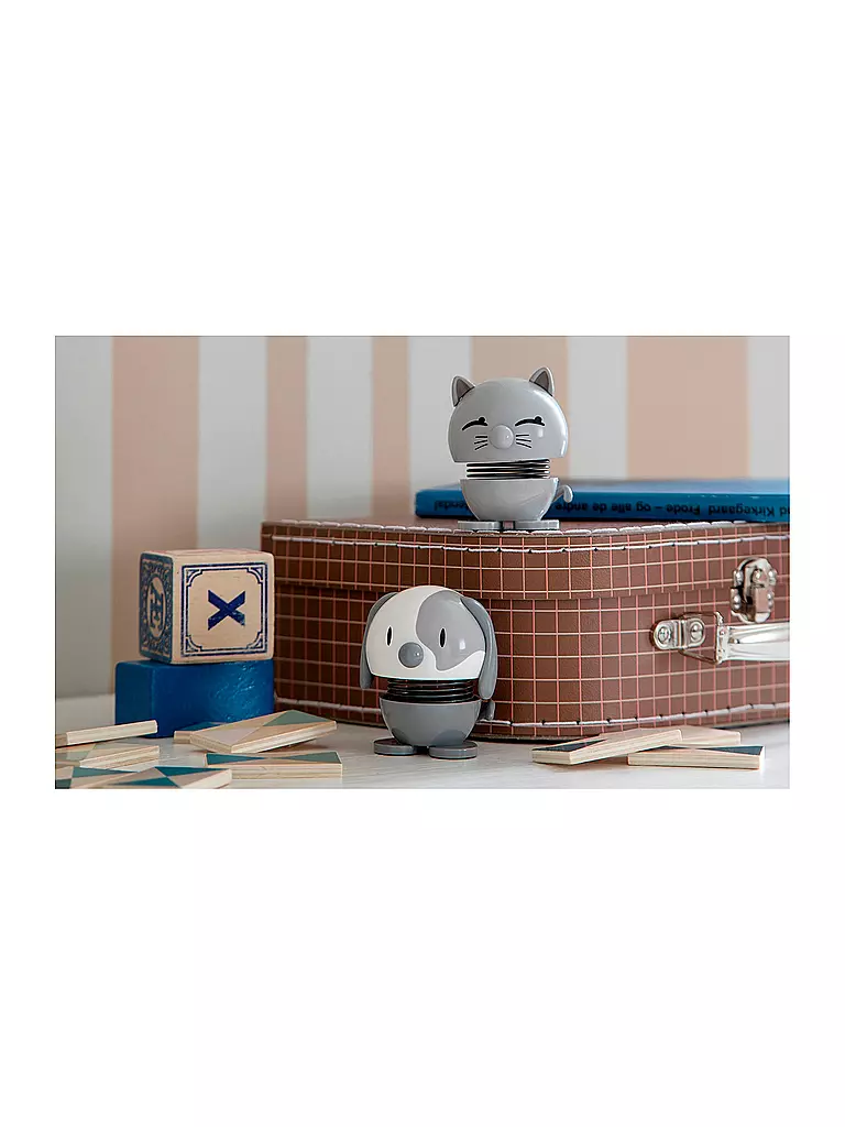 HOPTIMIST | Figura decorativa Cat 7,3cm Light Grey | 