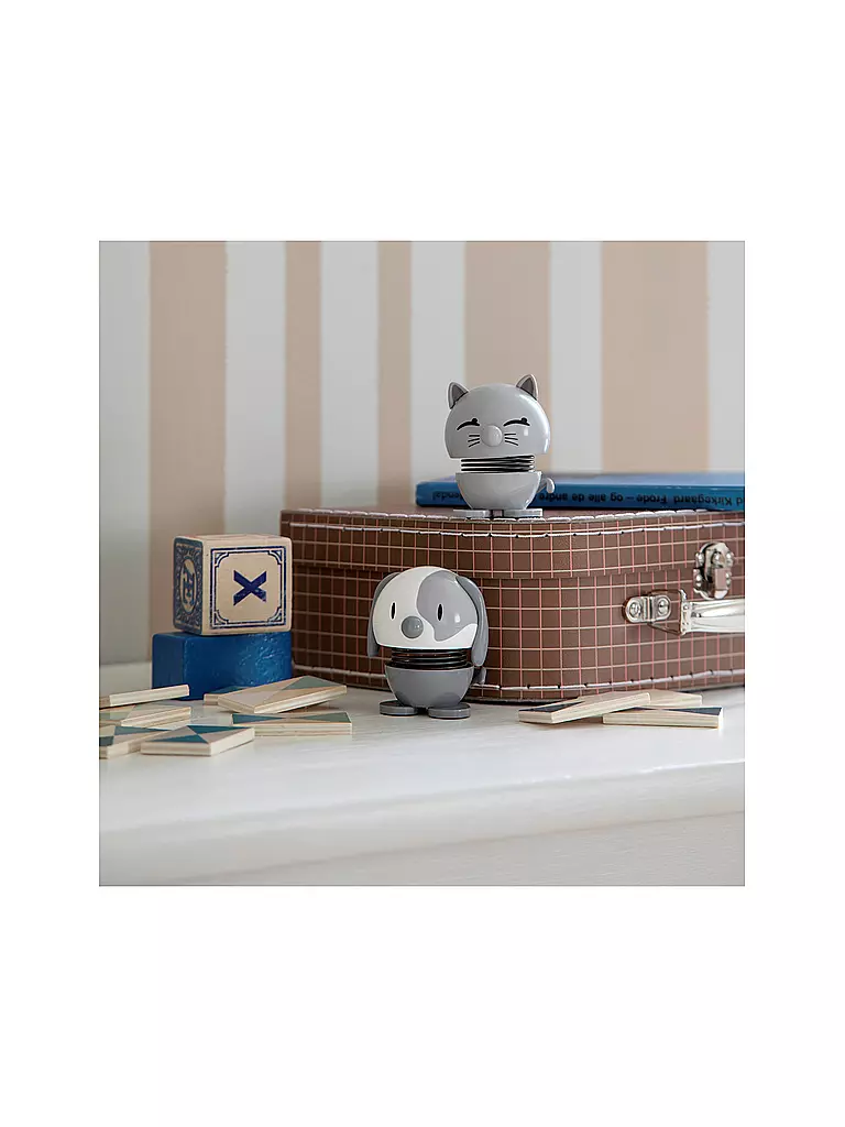 HOPTIMIST | Figura decorativa Cat 7,3cm Light Grey | 