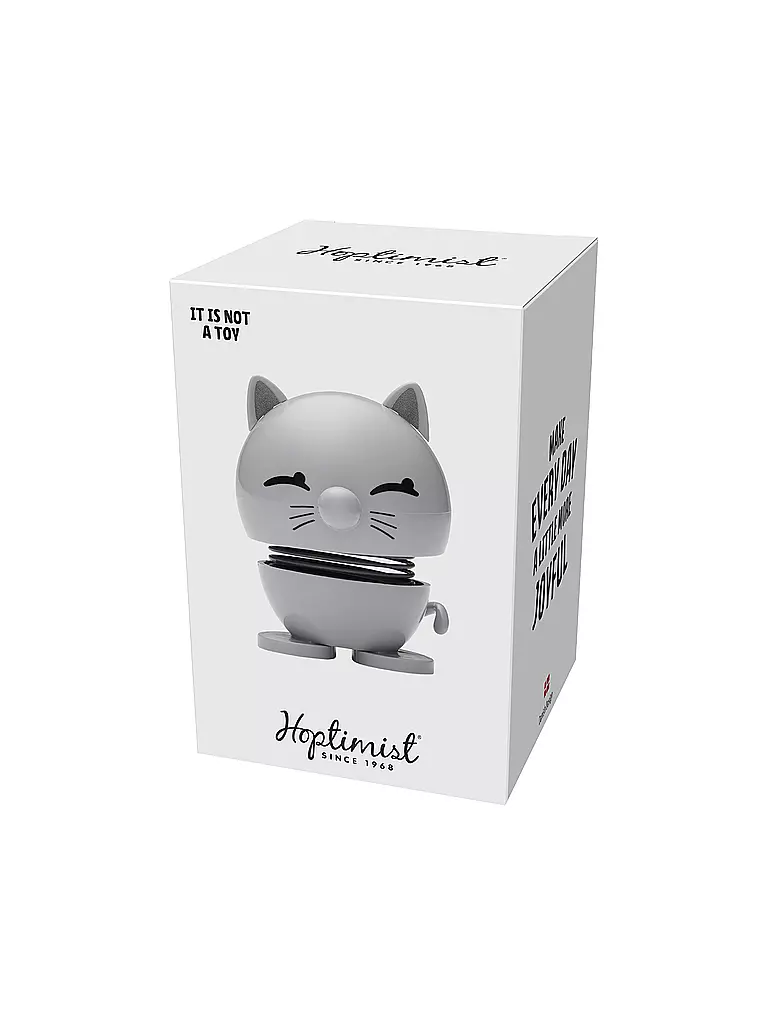 HOPTIMIST | Figura decorativa Cat 7,3cm Light Grey | 