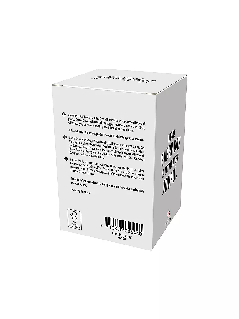HOPTIMIST | Figura decorativa Cat 7,3cm Light Grey | 
