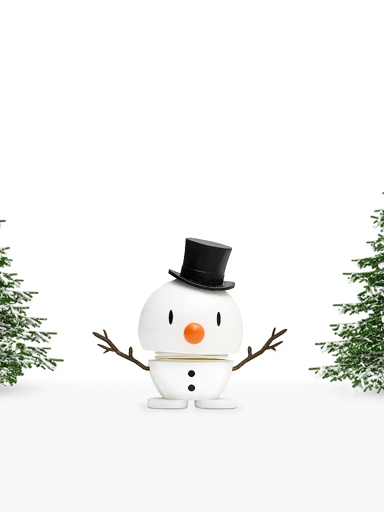 HOPTIMIST | Figura decorativa Classic Bumble Snowman 7,8cm White | Blanco