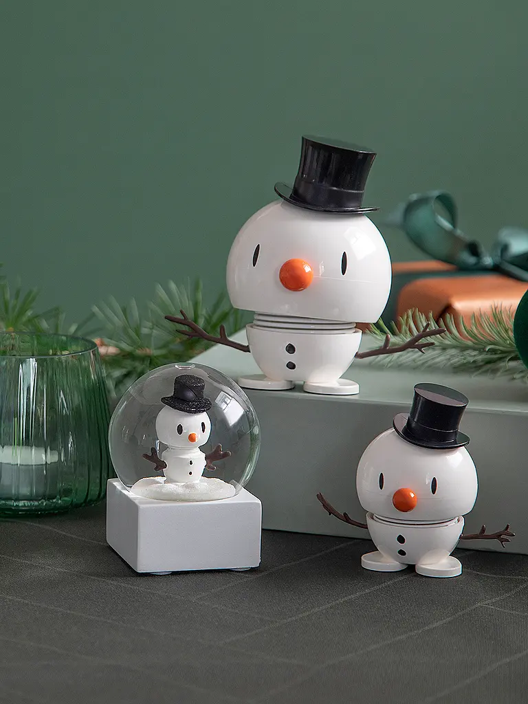 HOPTIMIST | Figura decorativa Classic Bumble Snowman 7,8cm White | Blanco