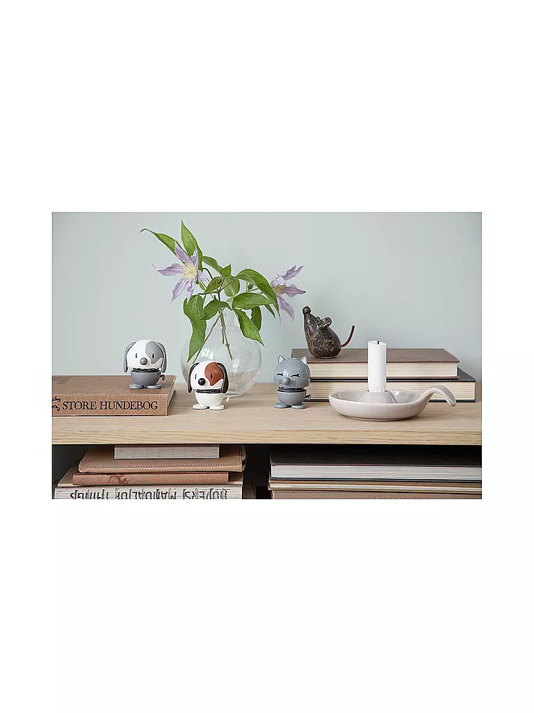 HOPTIMIST | Figura decorativa Dog 6,9cm Cool Grey | 
