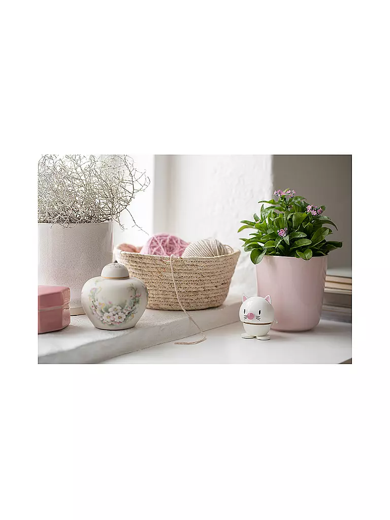 HOPTIMIST | Figura decorativa Gato 7,3cm Blanco | Blanco