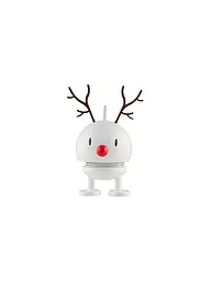 HOPTIMIST | Figura decorativa navideña Classic Bumble 9,5cm Reno blanco | Blanco