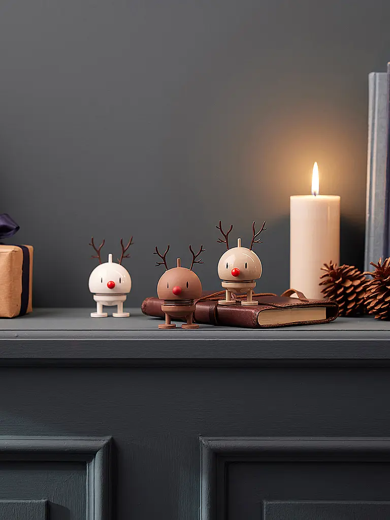 HOPTIMIST | Figura decorativa Reno Suave Bumble 9,5cm Chocolate | 