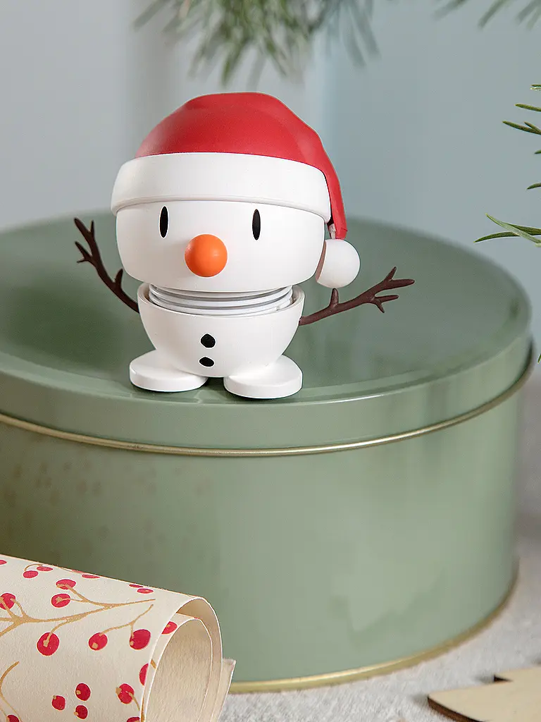 HOPTIMIST | Figura decorativa Soft Bumble Snowman 6,9cm | Blanco