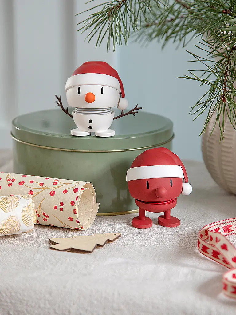 HOPTIMIST | Figura decorativa Soft Bumble Snowman 6,9cm | Blanco