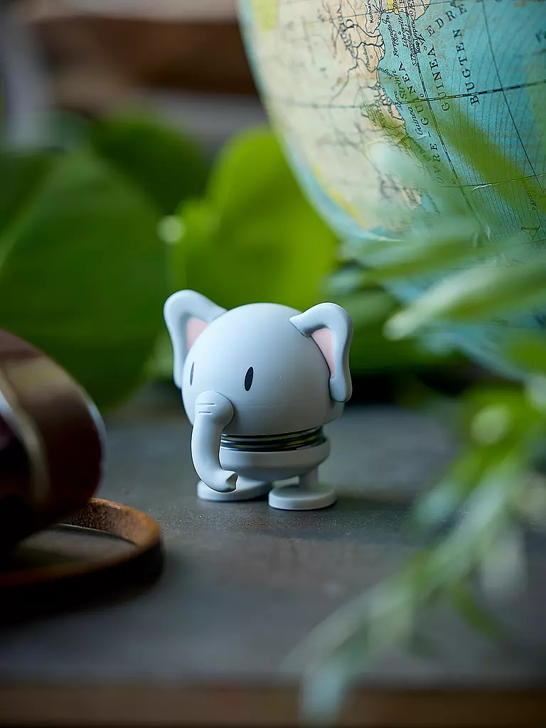 HOPTIMIST | Figura decorativa Soft Elephant 7,6cm Grey | Gris claro