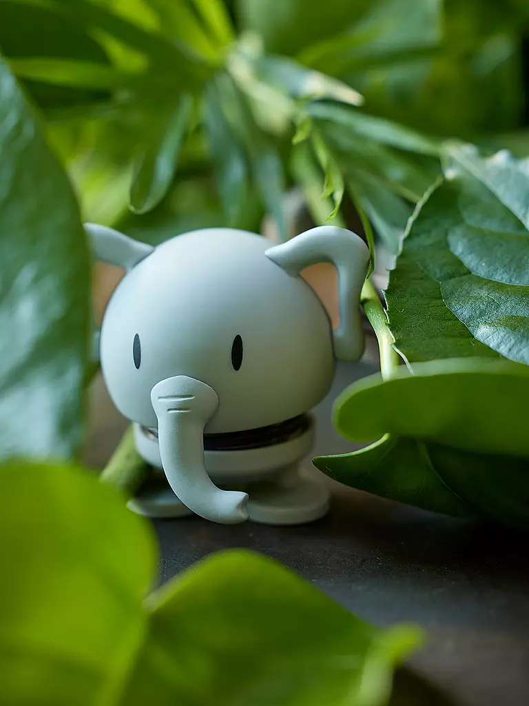 HOPTIMIST | Figura decorativa Soft Elephant 7,6cm Grey | Gris claro