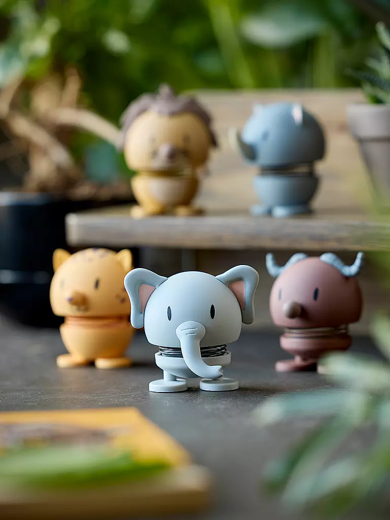 HOPTIMIST | Figura decorativa Soft Elephant 7,6cm Grey | Gris claro