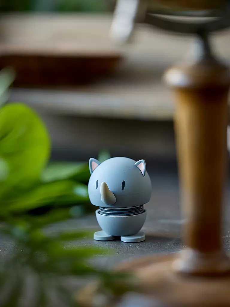 HOPTIMIST | Figura decorativa Soft Rhino 7,6cm Grey | Gris