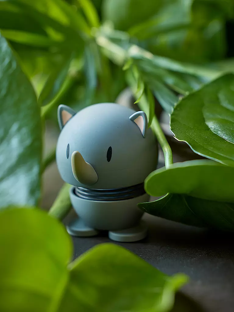 HOPTIMIST | Figura decorativa Soft Rhino 7,6cm Grey | Gris