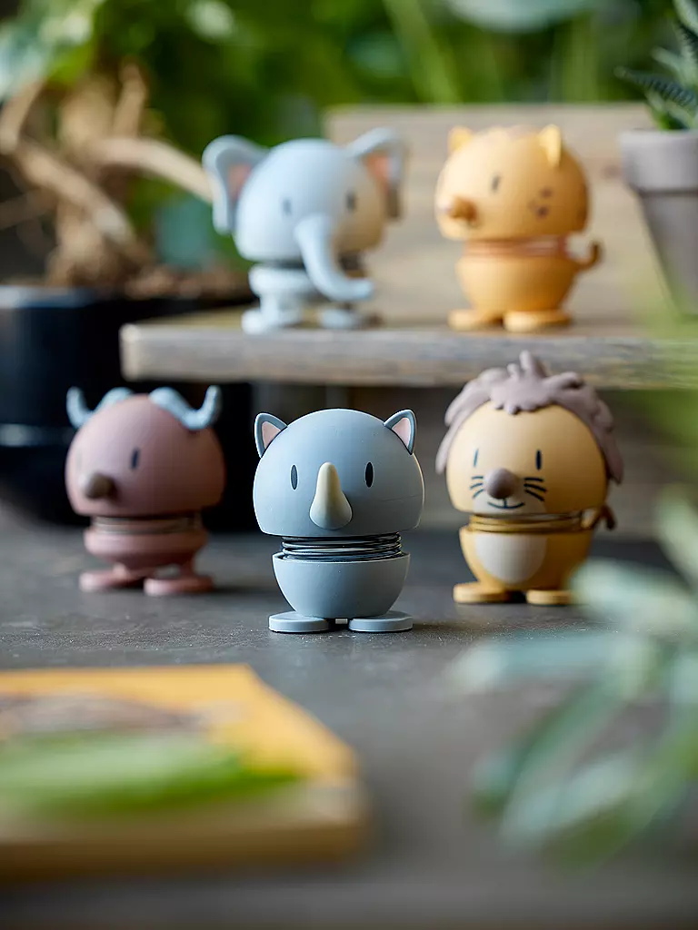 HOPTIMIST | Figura decorativa Soft Rhino 7,6cm Grey | Gris