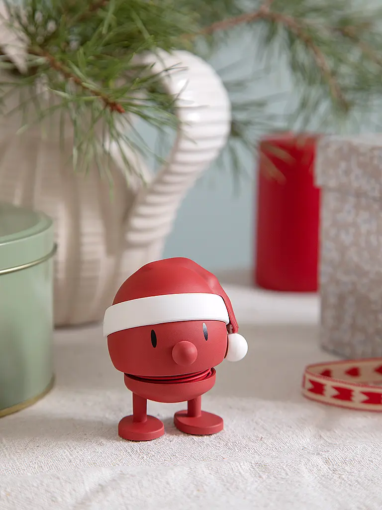 HOPTIMIST | Figura decorativa Soft Santa Bumble 7,2cm Rojo | Rojo
