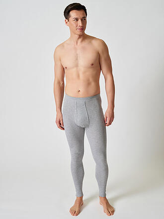HUBER | Calzoncillos largos con abertura COMFORT gris melange