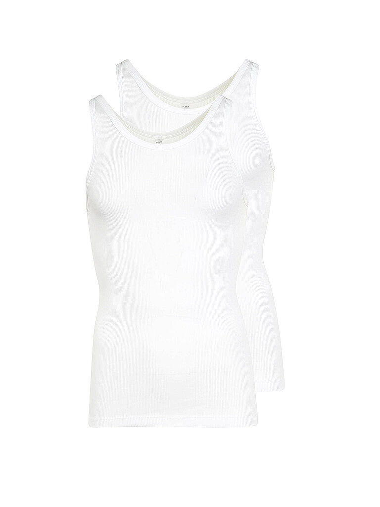 Huber Camiseta de tirantes - Camiseta interior, paquete de 2 blanco