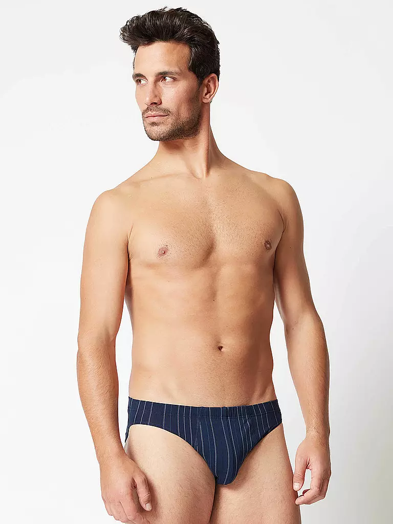 HUBER | Brasil Slip Paquete de 2 dressblue stripe | Azul