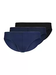 HUBER | Brasil Slip Paquete de 3 azul negro selection | Azul