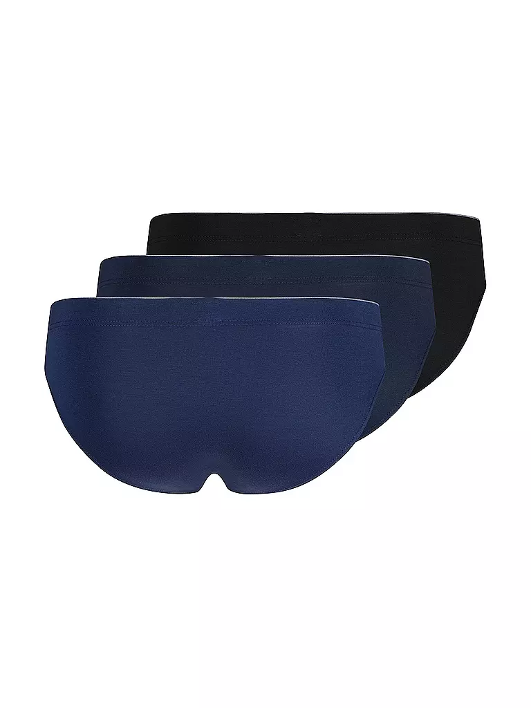 HUBER | Brasil Slip Paquete de 3 azul negro selection | Azul