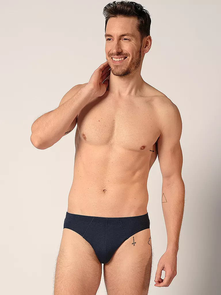 HUBER | Brasil Slip Paquete de 3 azul negro selection | Azul