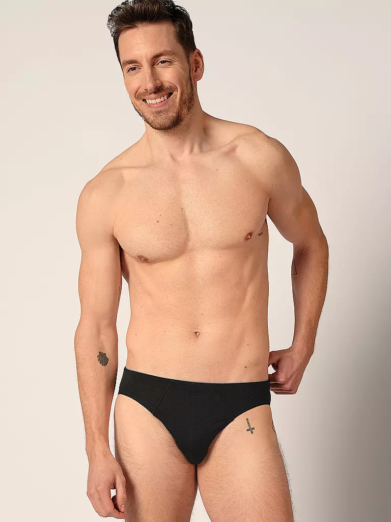 HUBER | Brasil Slip Paquete de 3 azul negro selection | Azul