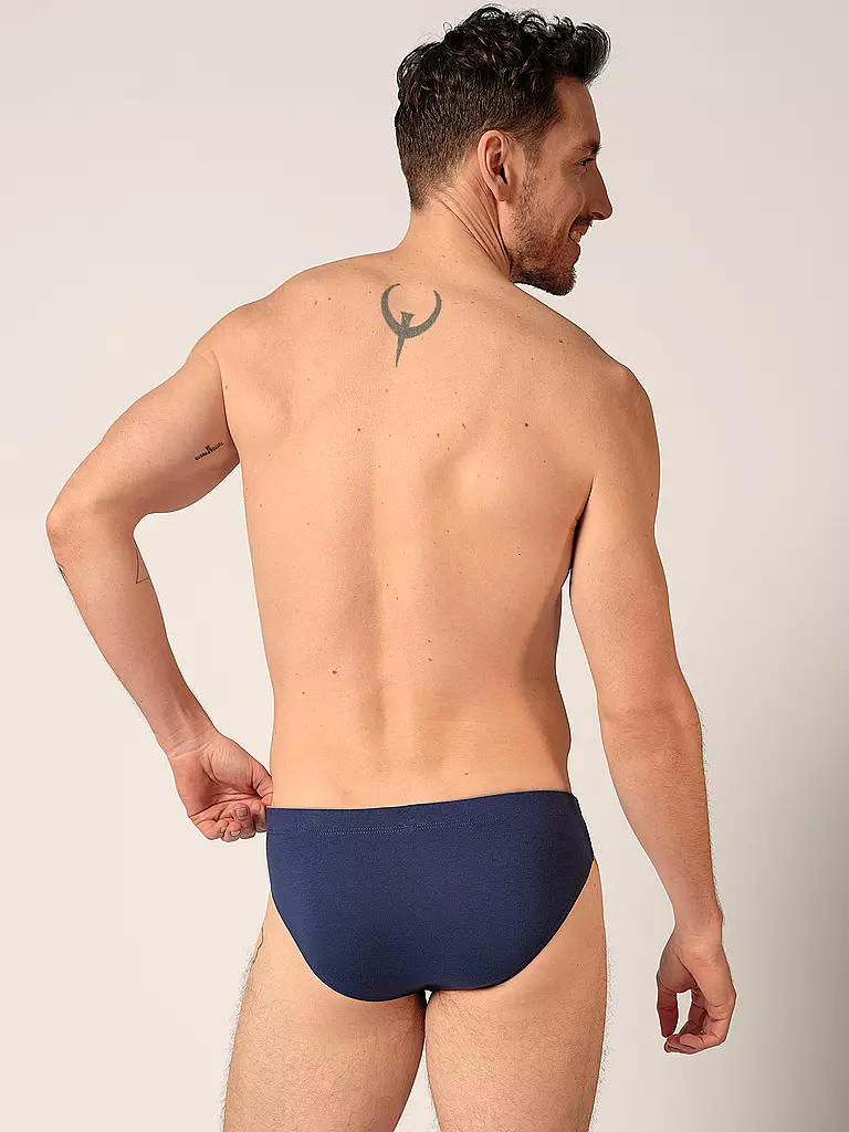 HUBER | Brasil Slip Paquete de 3 azul negro selection | Azul