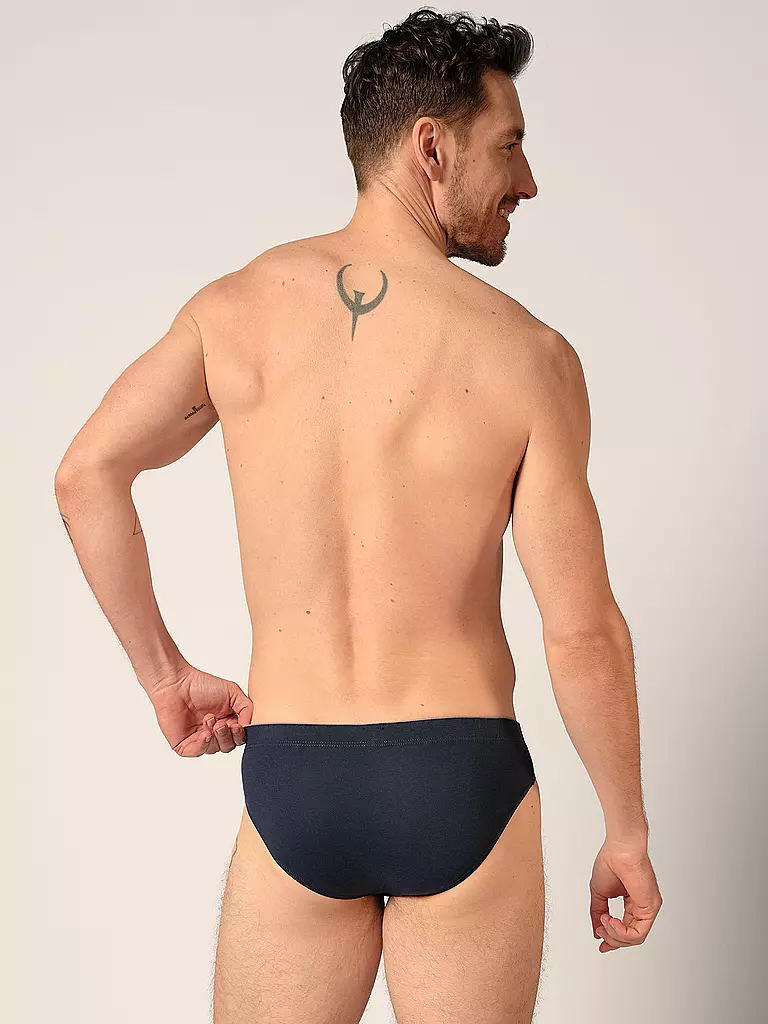 HUBER | Brasil Slip Paquete de 3 azul negro selection | Azul