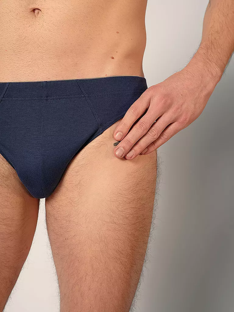 HUBER | Brasil Slip Paquete de 3 azul negro selection | Azul