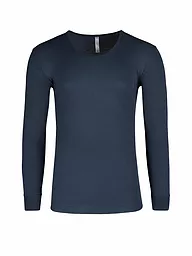 HUBER | Camiseta de manga larga "Cormort" (Blanco) | Azul