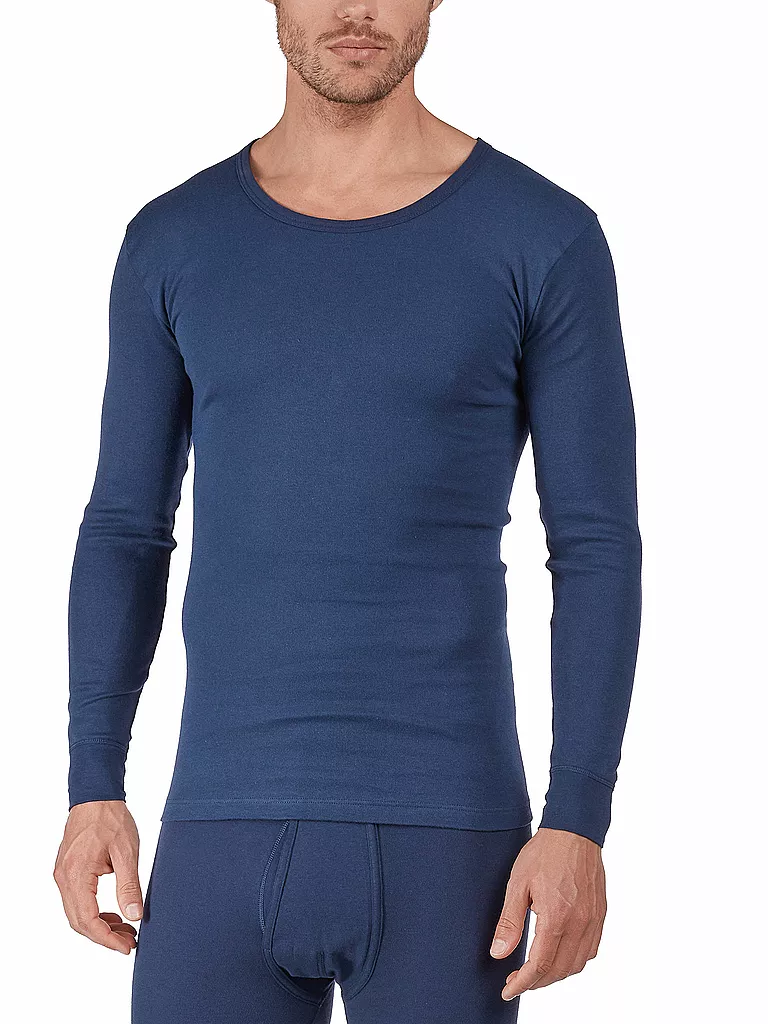 HUBER | Camiseta de manga larga "Comfort" (Marina) | Azul