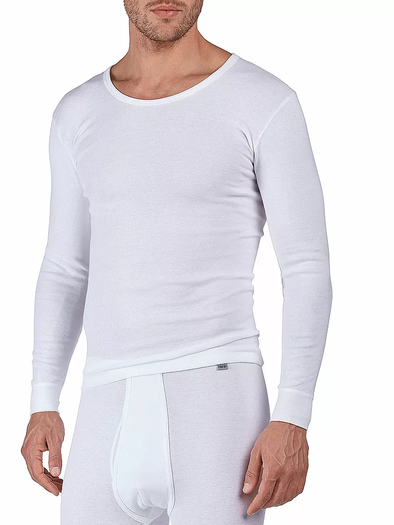 HUBER | Camiseta de manga larga "Cormort" (Blanco) | Blanco