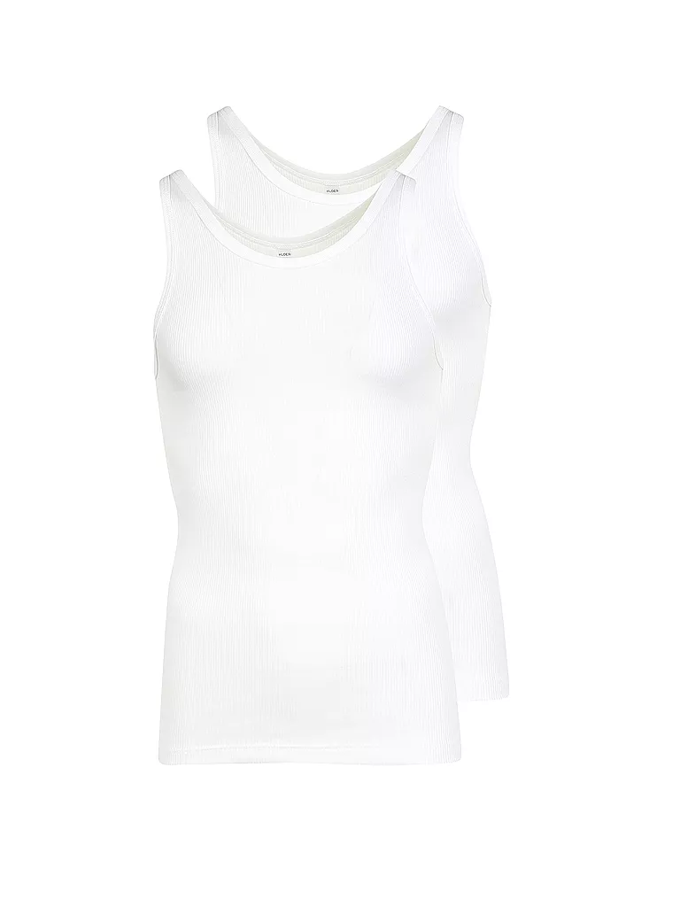HUBER | Camiseta de tirantes - Camiseta interior, paquete de 2 | Blanco