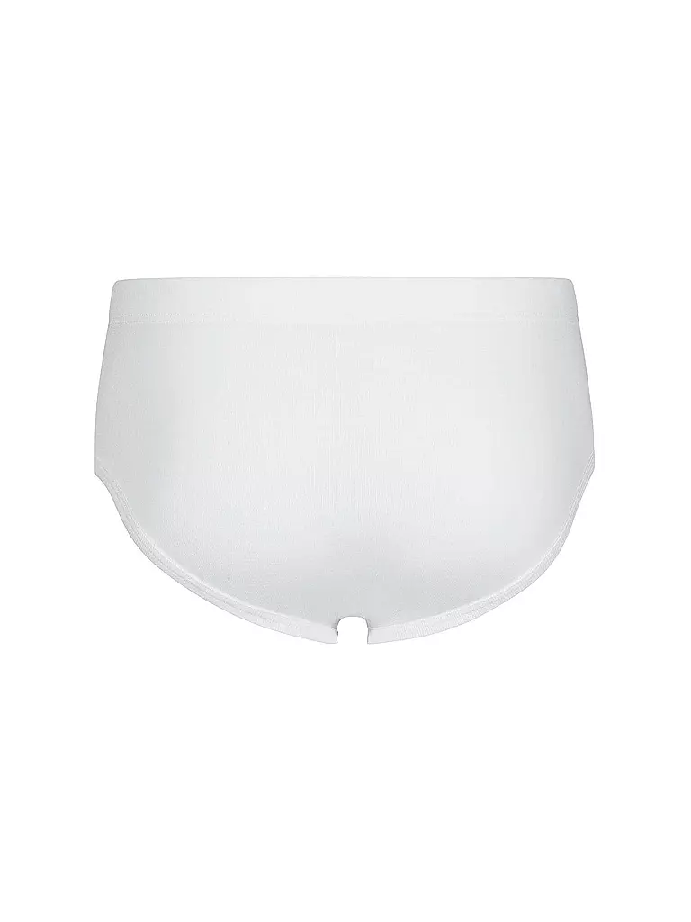 HUBER | Slip con abertura paquete de 2 "Duo Line" de canalé fino (Blanco) | 